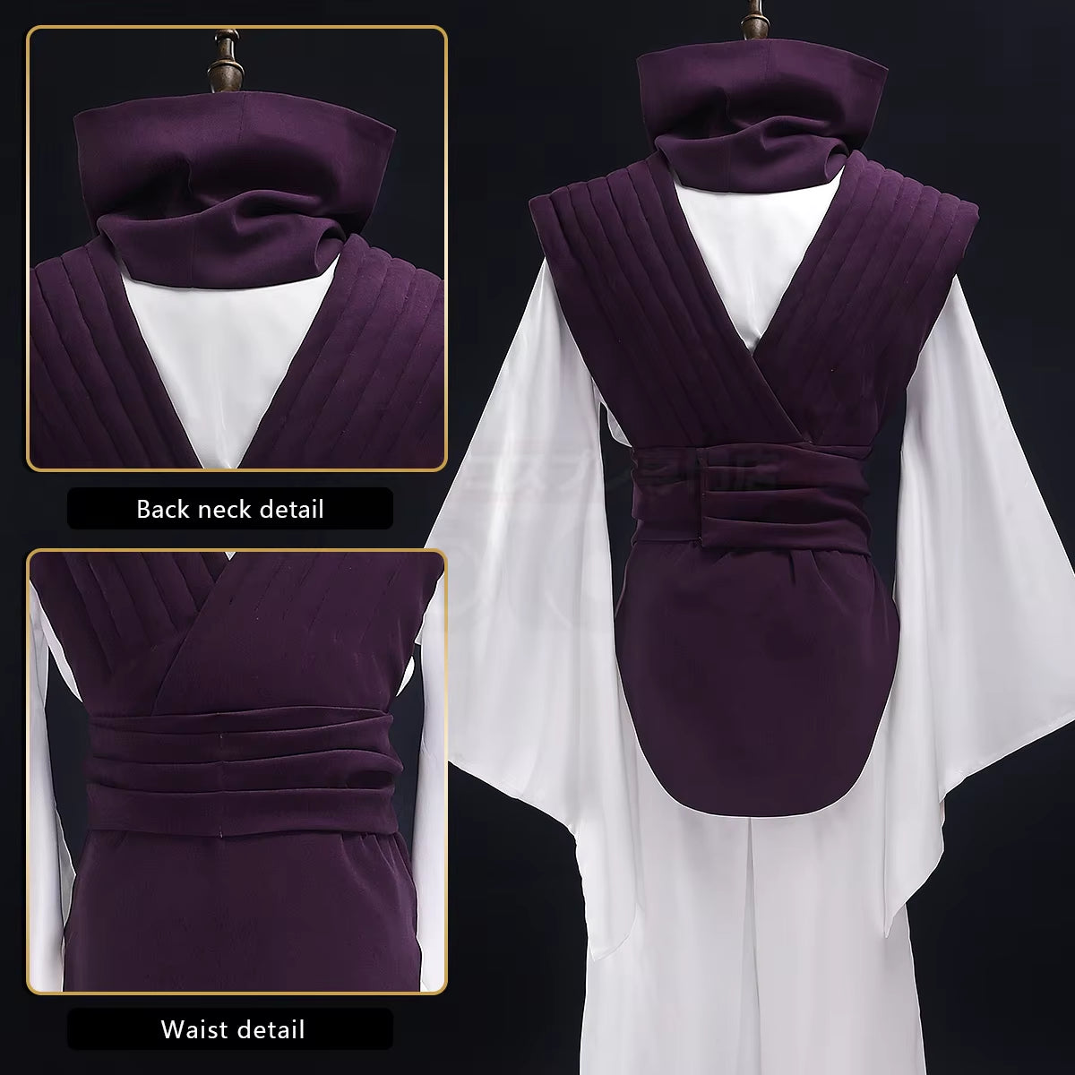 Jujutsu JJK Manga Anime Choso Cosplay Costume Purple Vest Neck Gaiter Belt White Elastic Pants Top Gift