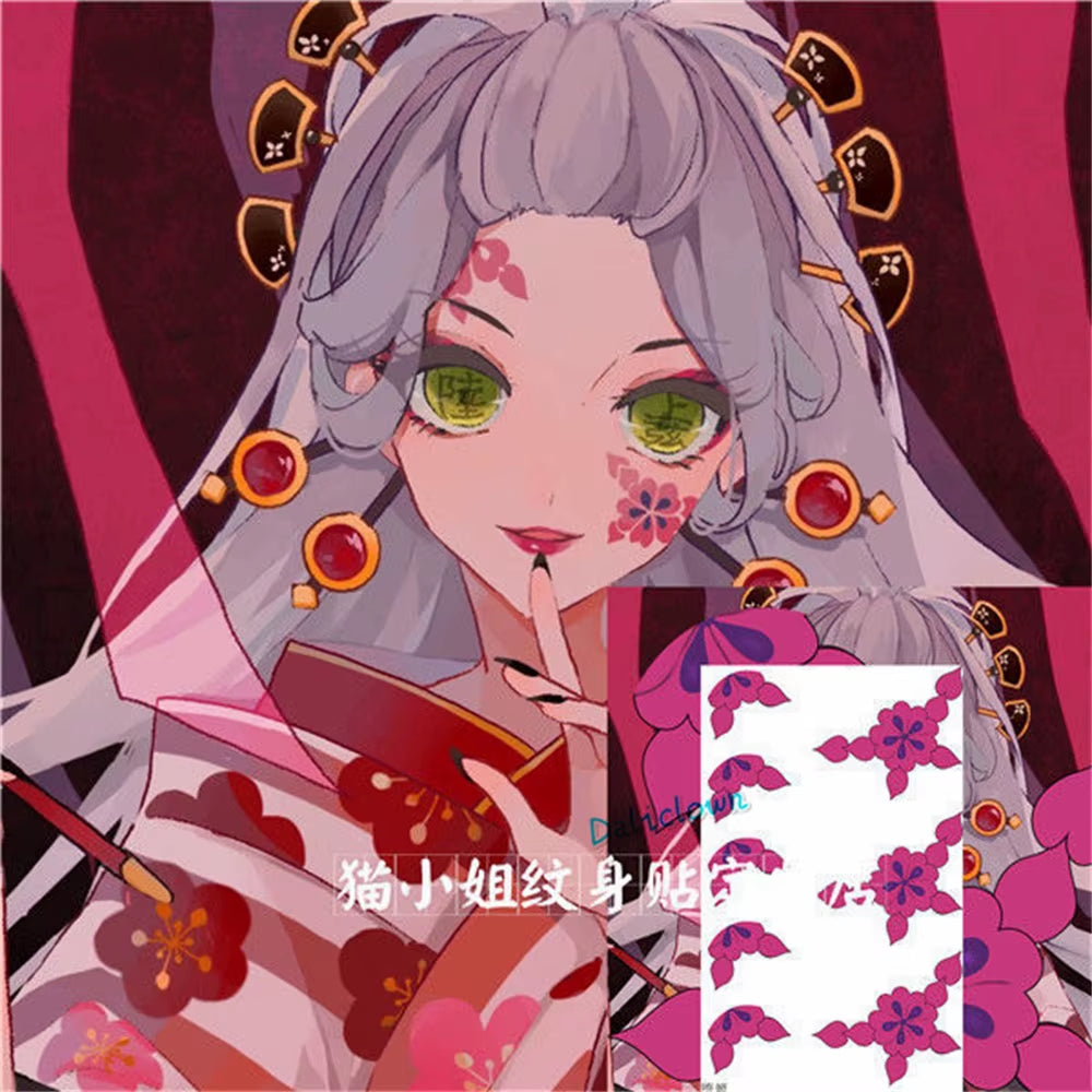 Seaon 2 Daki Cosplay Costume Hair Pins Tattoo Wig Anime Cosplay Upper Moon 6 Sexy Kimono Dress Party Outfit Women