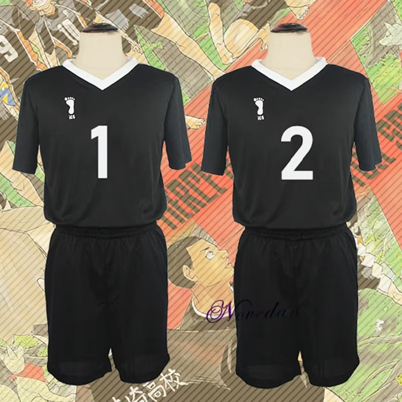 Inarizaki High School Miya Atsumu Cosplay Costume Black Suit Uniform Anime Volleyball Jersey Sportswear