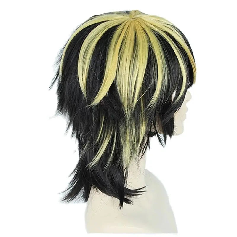 Hanemiya Kazutora Cosplay Tokyo Revengers Anime Wig + Earring w/ Tattoo