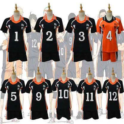 Haikyuu Anime Cosplay Karasuno High Team Uniform Number 1 / 2 / 3 / 4 / 5 / 9 / 10 / 11 / 12