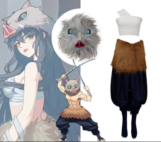 Hashibira Inosuke Cosplay Demon Slayer Anime Costume