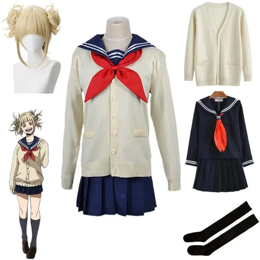 Himiko Toga Cosplay My Hero Academia Anime Costume + Wig