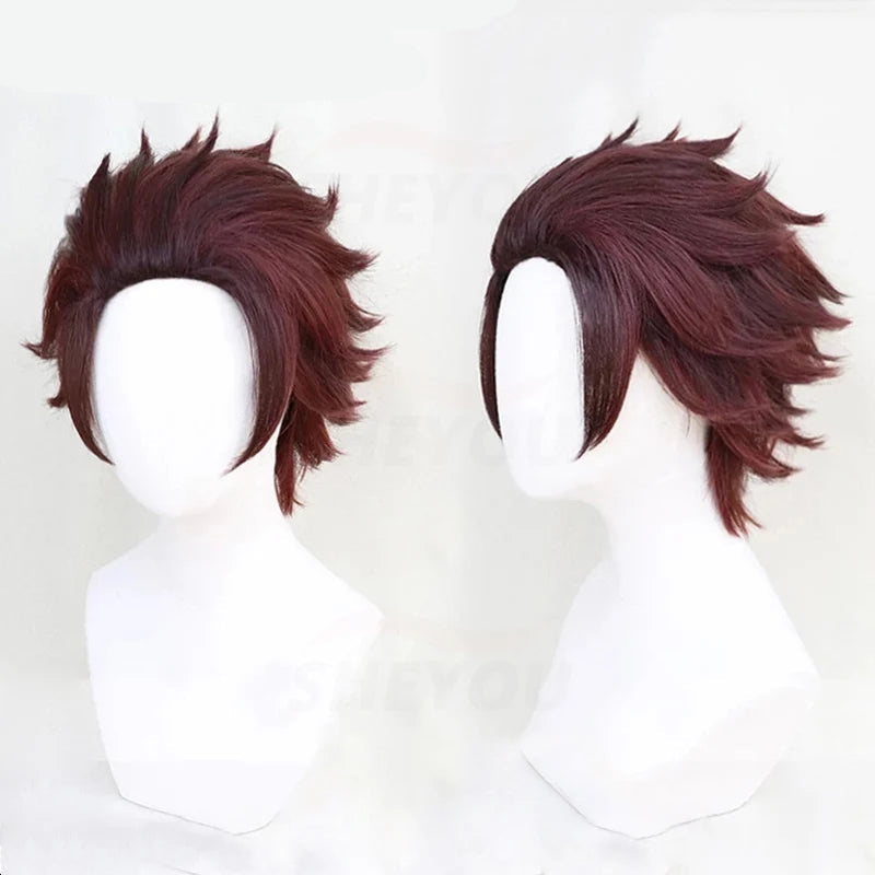 Tanjiro Kamado Cosplay Demon Slayer Anime Wig