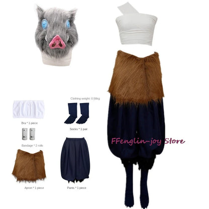 Hashibira Inosuke Cosplay Demon Slayer Anime Costume