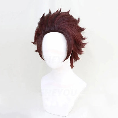 Tanjiro Kamado Cosplay Demon Slayer Anime Wig