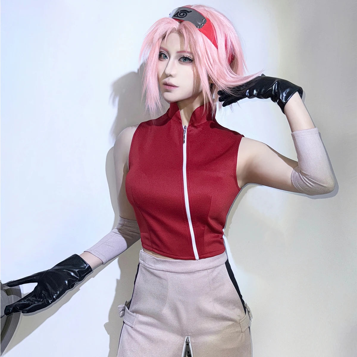 Haruno Sakura Cosplay Naruto Anime Costume 