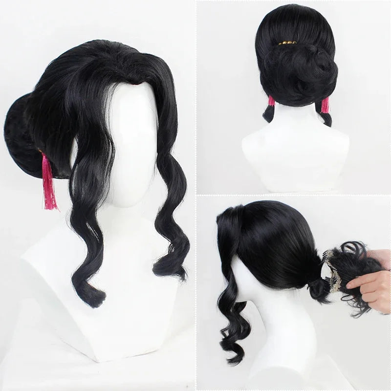 Muzan Kibutsuji Cosplay Demon Slayer Anime Wig + Headwear