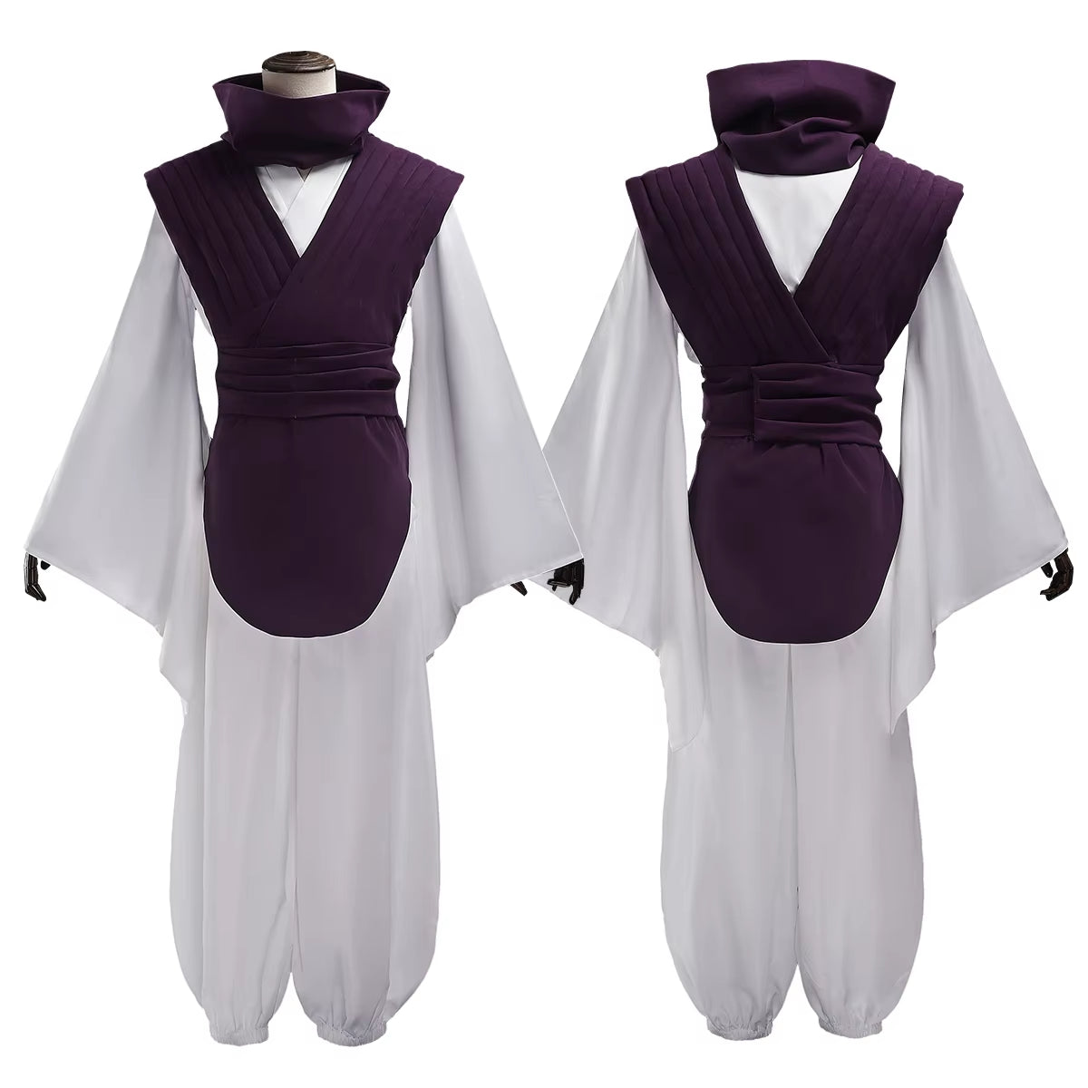 Jujutsu JJK Manga Anime Choso Cosplay Costume Purple Vest Neck Gaiter Belt White Elastic Pants Top Gift